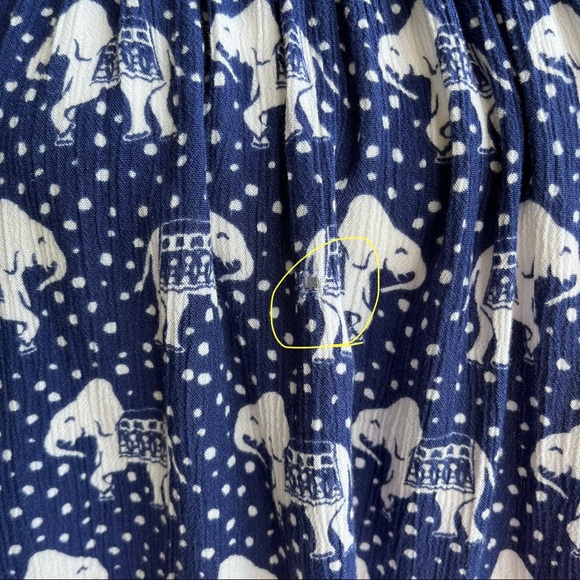 •BCNU• Boho Elephant Peasant Blouse - Size XS - Picture 8 of 9